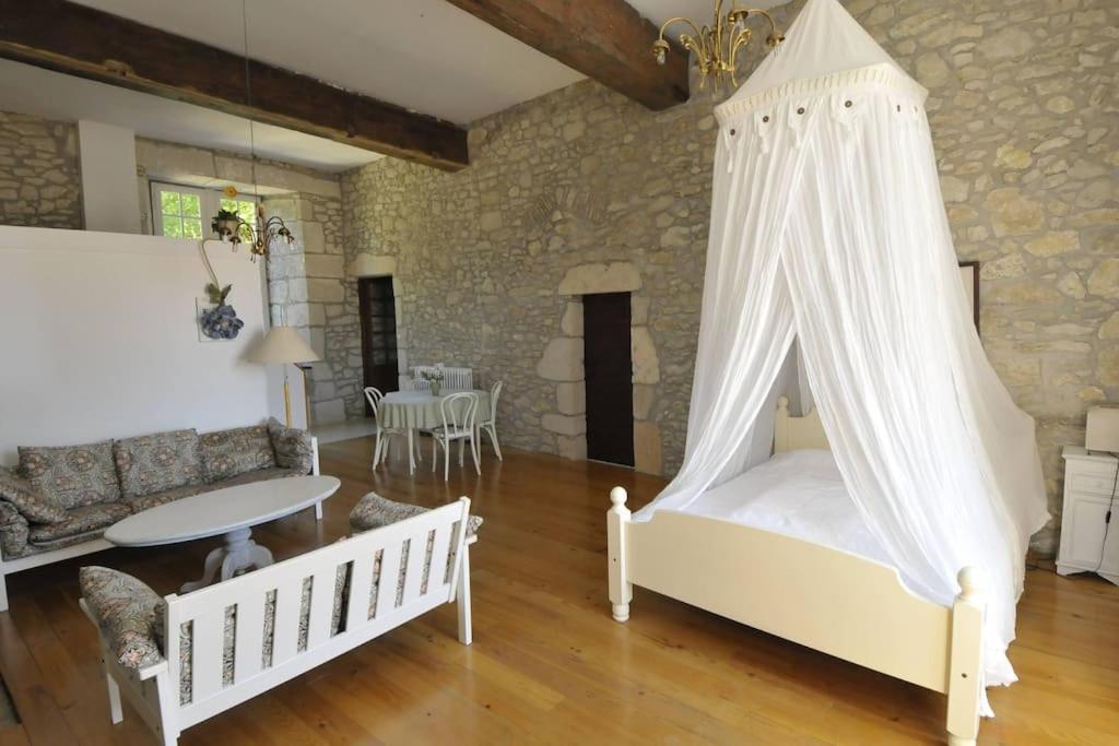 Chateau Barayre - Beautiful 12Th Century Castle With Pool And Large Garden Laussou Zewnętrze zdjęcie